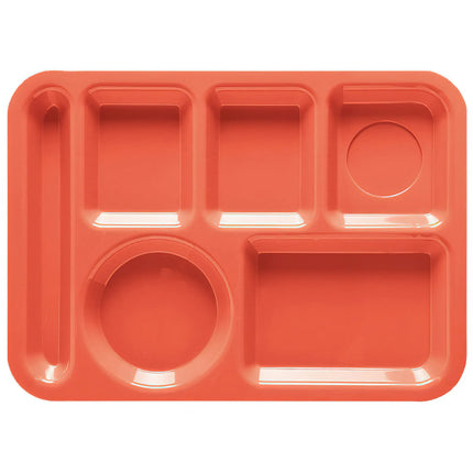 Khay Nhựa Chữ Nhật GET TL-152-RO 6 Ngăn 35.6 x 25.4 cm Màu Rio Orange