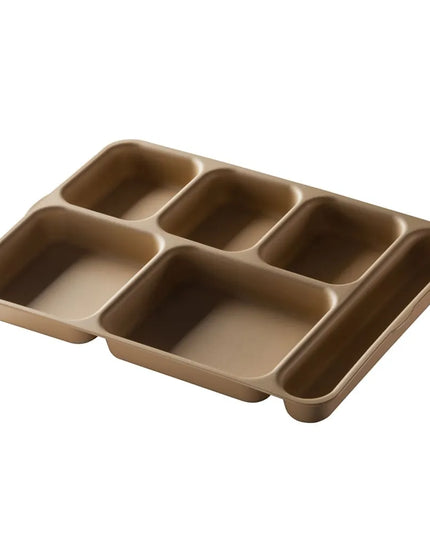 Khay Nhựa Hình Chữ Nhật Cambro 10146DCP161 6 Ngăn, 25.2 x 35.4 cm, Be