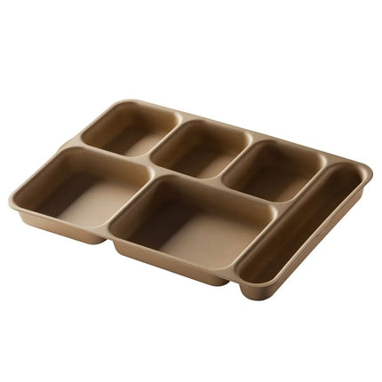 Khay Nhựa Hình Chữ Nhật Cambro 10146DCP161 6 Ngăn, 25.2 x 35.4 cm, Be