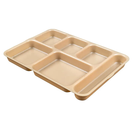 Khay Nhựa Hình Chữ Nhật Cambro 10146DCW133 6 Ngăn 25.4 x 36 cm Màu Be