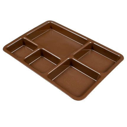 Khay Nhựa Hình Chữ Nhật Cambro 1411CP167 5 Ngăn, 36.5 x 26.8 cm, Nâu