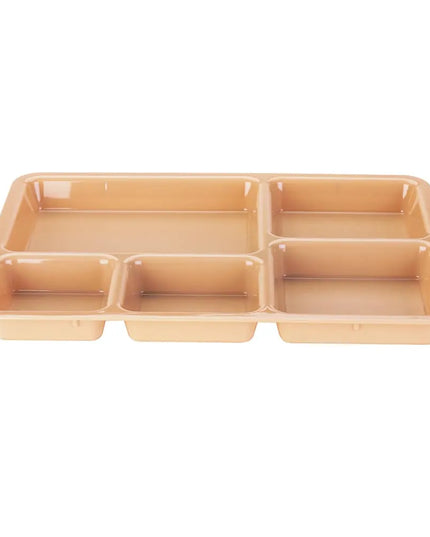 Khay Nhựa Hình Chữ Nhật Cambro 1411CW133 5 Ngăn 36.5 x 26.8 cm Màu Be