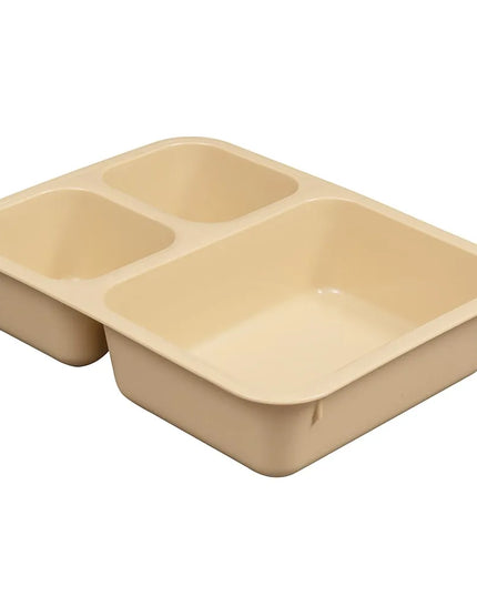 Khay Nhựa Hình Chữ Nhật Cambro 853FCP161 3 Ngăn, 21.7 x 15.9 cm, Be