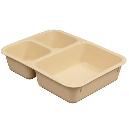 Khay Nhựa Hình Chữ Nhật Cambro 853FCP161 3 Ngăn, 21.7 x 15.9 cm, Be