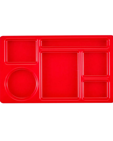 Khay Nhựa Hình Chữ Nhật Cambro 915CW404 6 Ngăn, 22.2 x 38.1 cm, Đỏ