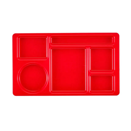 Khay Nhựa Hình Chữ Nhật Cambro 915CW404 6 Ngăn, 22.2 x 38.1 cm, Đỏ
