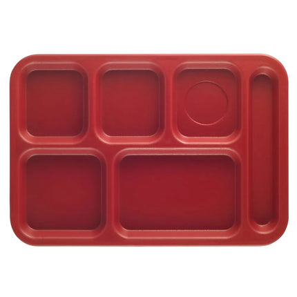 Khay Nhựa Hình Chữ Nhật Cambro PS1014416 6 Ngăn, 25.4 x 36.8 cm, Đỏ Cranberry