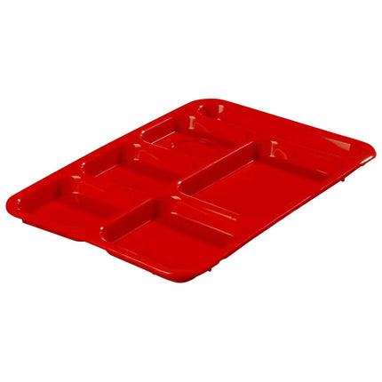 Khay Nhựa Hình Chữ Nhật Carlisle P614R05 6 Ngăn, 36.5 x 25.4 cm, Đỏ