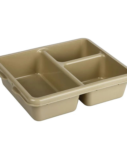 Khay Nhựa Phục Vụ Bữa Ăn Cambro 9113CP161 3 Ngăn, 22.5 x 27.1 cm, Be