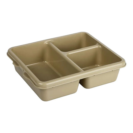 Khay Nhựa Phục Vụ Bữa Ăn Cambro 9113CP161 3 Ngăn, 22.5 x 27.1 cm, Be