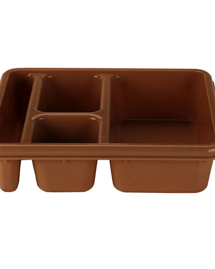 Khay Nhựa Phục Vụ Bữa Ăn Cambro 9114CP167 4 Ngăn 22.7 x 27.3 cm Màu Nâu