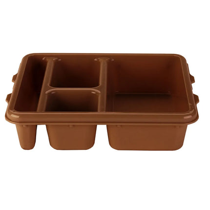 Khay Nhựa Phục Vụ Bữa Ăn Cambro 9114CP167 4 Ngăn 22.7 x 27.3 cm Màu Nâu
