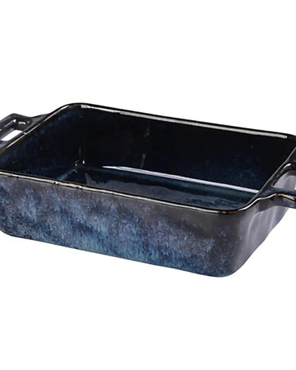 Khay Nướng Chữ Nhật Có Tay Cầm Yanco BL-912 2071 ml - Gốm Blue Star
