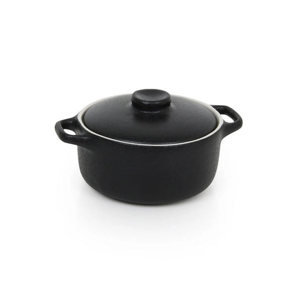 Khay Nướng Tròn Front of the House DBO134BKC23 Kiln® 207 ml Nắp Đậy - Sứ, Màu Đen