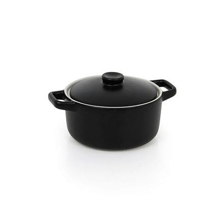 Khay Nướng Tròn Kiln® Front Of The House DBO133BKC23 473 ml - Sứ, Đen (Kèm Nắp)