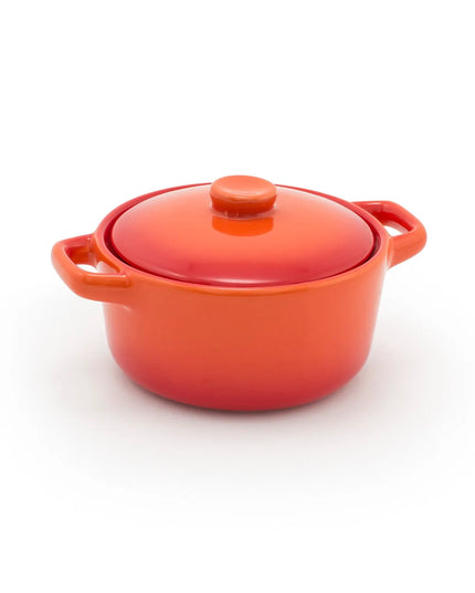 Khay Nướng Tròn Kiln® Front Of The House DBO133ORC23 473 ml Có Nắp Sứ Màu Blood Orange
