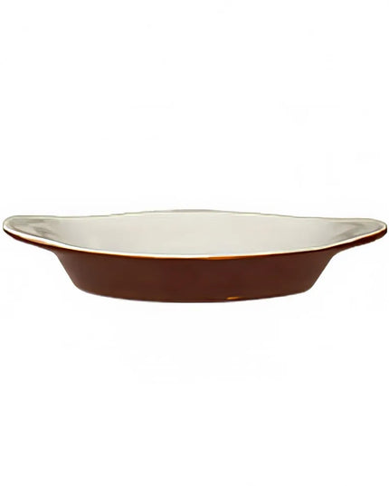 Khay Nướng Welsh Rarebit ITI WRO-8-B Hình Oval 237 ml - Stoneware Màu Caramel/American White