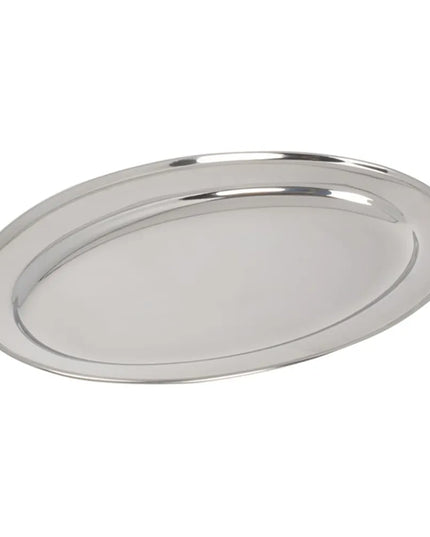 Khay Oval Winco OPL-18 45.7 x 29.2 cm, Thép Không Gỉ Dày