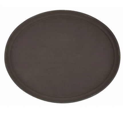 Khay Oval Winco TFG-2622N Fiberglass Màu Nâu 66 x 55.9 cm