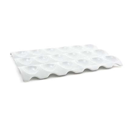Khay Phục Vụ Chữ Nhật Sampler™ Front of the House Với 18 Ngăn, Sứ, Màu Trắng (SPT015WHP21)