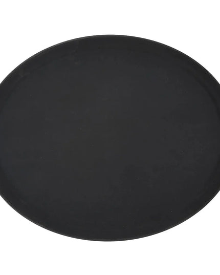 Khay Phục Vụ Hình Oval Winco TRH-2722K 68.6 x 55.9 cm - Nhựa Lót Cao Su, Màu Đen