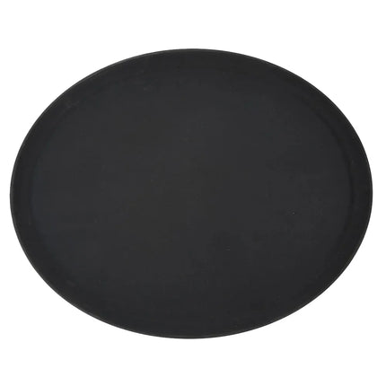 Khay Phục Vụ Hình Oval Winco TRH-2722K 68.6 x 55.9 cm - Nhựa Lót Cao Su, Màu Đen