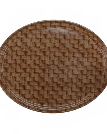 Khay Phục Vụ Oval Cambro 2500301 Camtray 48.9x61 cm Fiberglass Vân Đan Tối