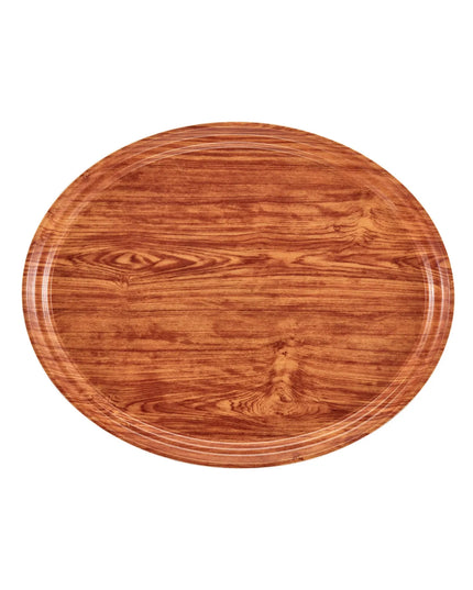 Khay Phục Vụ Oval Cambro 2500309 Camtray 48.9x61 cm Fiberglass Màu Java Teak
