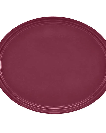 Khay Phục Vụ Oval Cambro 2500522 Fiberglass 48.9x61 cm Màu Burgundy Wine