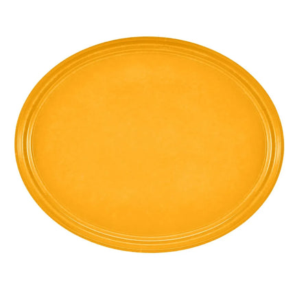 Khay Phục Vụ Oval Cambro 2700504 55.9x68.6 cm Nhựa Sợi Thủy Tinh Màu Vàng Mù Tạt