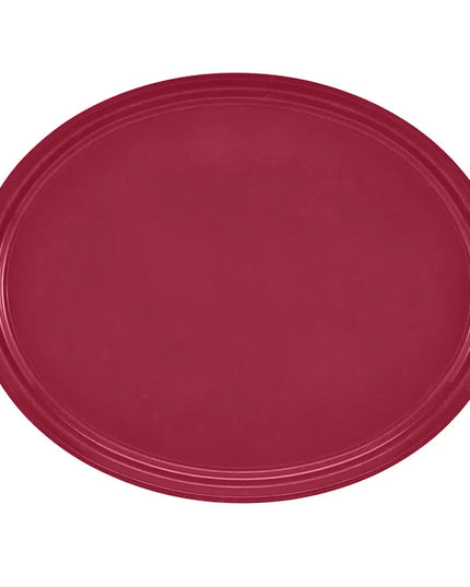 Khay Phục Vụ Oval Cambro 2700505 55.9x68.6 cm Nhựa Sợi Thủy Tinh Màu Đỏ Cherry