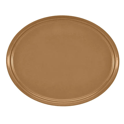 Khay Phục Vụ Oval Cambro 2700508 55.9x68.6 cm Nhựa Sợi Thủy Tinh Màu Nâu Suede