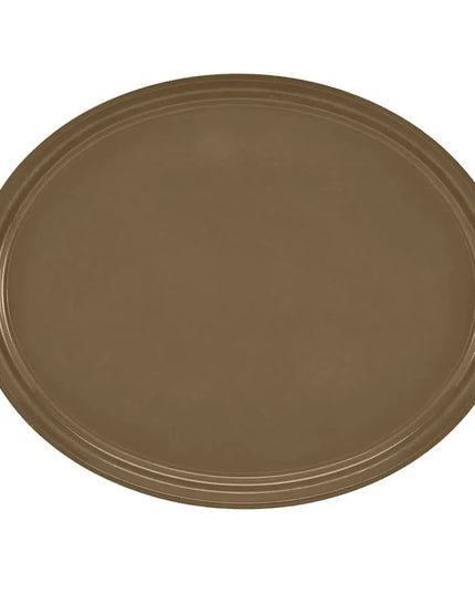 Khay Phục Vụ Oval Cambro 2700513 55.9x68.6 cm Nhựa Sợi Thủy Tinh Màu Nâu Bay Leaf