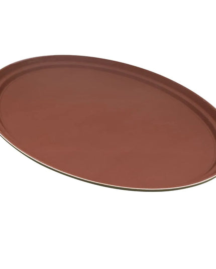 Khay Phục Vụ Oval GET NS-2500-BR - 63.5x50.8 cm, Melamine, Màu Nâu
