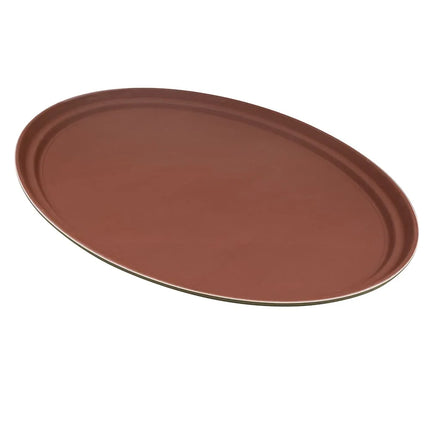 Khay Phục Vụ Oval GET NS-2500-BR - 63.5x50.8 cm, Melamine, Màu Nâu