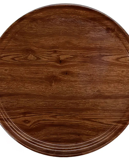 Khay Phục Vụ Tròn Cambro 1300304 33 cm - Sợi Thủy Tinh, Vân Country Oak