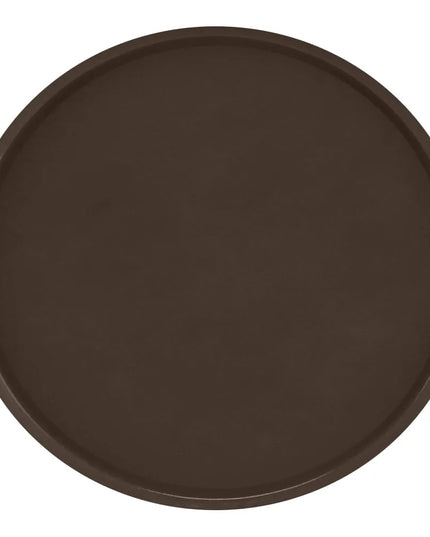 Khay Phục Vụ Tròn Cambro 1550116 40.6 cm - Thành Thấp, Sợi Thủy Tinh, Màu Brazil Brown