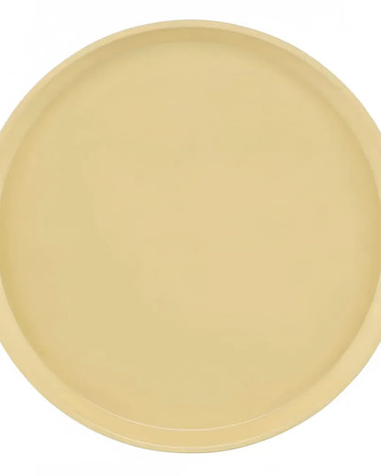 Khay Phục Vụ Tròn Cambro 1600537 Camtray 40.6 cm, Fiberglass, Vàng Cameo