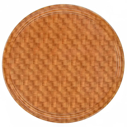 Khay Phục Vụ Tròn Camtray Cambro 1400302 35.6 cm, Fiberglass, Màu Light Basket Weave