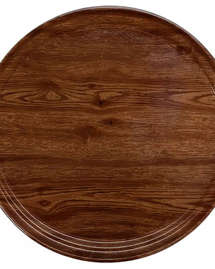 Khay Phục Vụ Tròn Camtray Cambro 1400304 35.6 cm, Fiberglass, Màu Country Oak