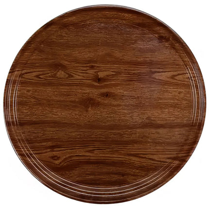 Khay Phục Vụ Tròn Camtray Cambro 1400304 35.6 cm, Fiberglass, Màu Country Oak