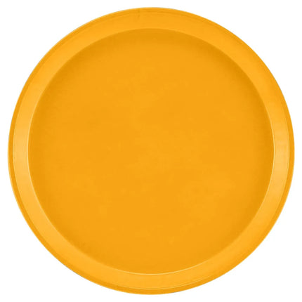 Khay Phục Vụ Tròn Camtray Cambro 900504 22.9 cm, Fiberglass, Màu Mustard
