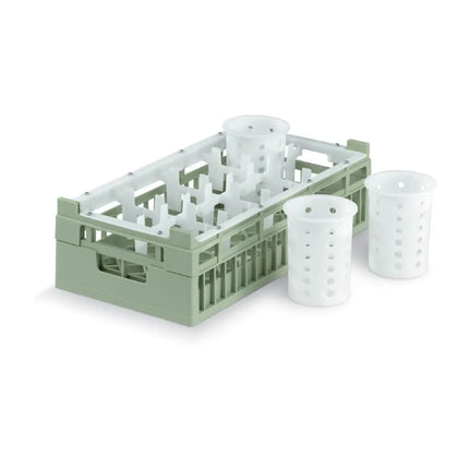 Khay Rửa Bát Vollrath 52808 Nửa Khổ, 8 Ngăn, Vừa, Màu Xanh Lá