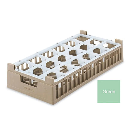 Khay Rửa Bát Vollrath 52823 Nửa Khổ, 18 Ngăn, Vừa, Màu Xanh Lá