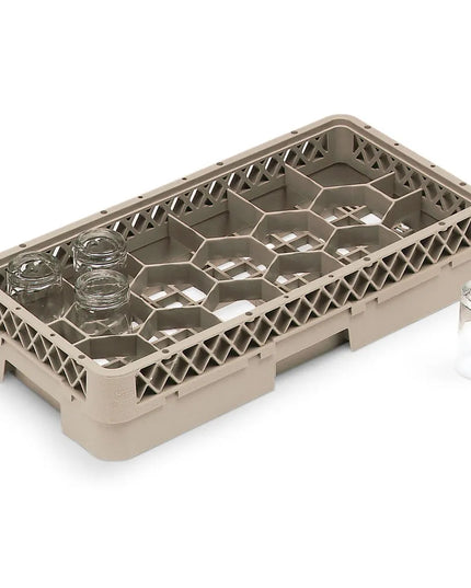 Khay Rửa Bát Vollrath HR1F Nửa Khổ, 17 Ngăn Lục Giác, Có Thanh Nối Ngăn, Màu Be