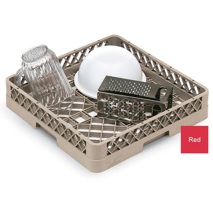 Khay Rửa Chén Cỡ Lớn Vollrath TR1 - Đáy Mở Vách Mở, Đỏ