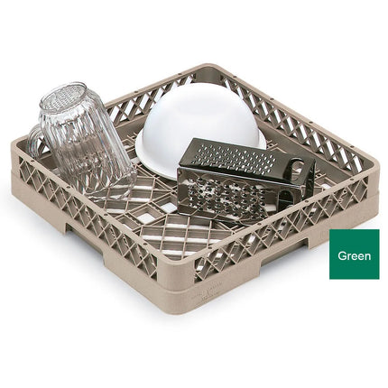 Khay Rửa Chén Cỡ Lớn Vollrath TR1 - Đáy Mở Vách Mở, Xanh Lá
