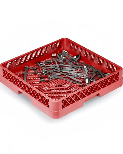 Khay Rửa Dao Muỗng Nĩa Cỡ Lớn Vollrath TR2 02 Traex® - Dạng Mở, Đỏ