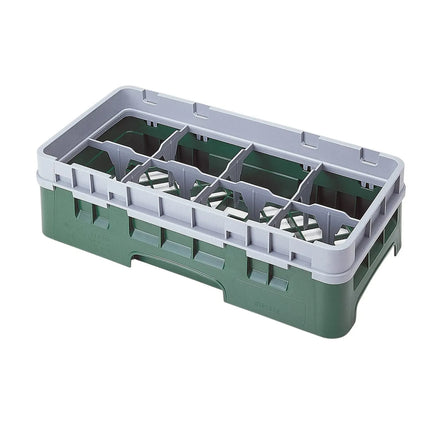 Khay Rửa Ly Camrack Cambro 8HS1114119 Nửa Khay, 6 Thanh Nối, 8 Ngăn, Màu Xanh Sherwood
