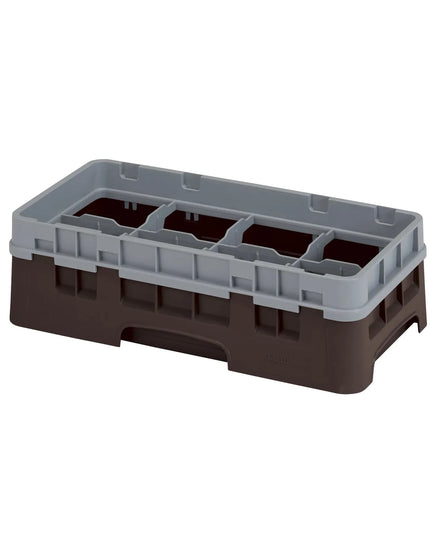 Khay Rửa Ly Camrack Cambro 8HS1114167 Nửa Khay, 6 Thanh Nối, 8 Ngăn, Màu Nâu